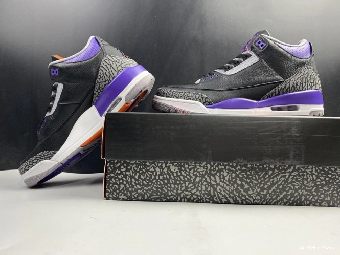 1st Kicks CT8532 Air 3 Purple Jordan 050 Black Court Retro 0709